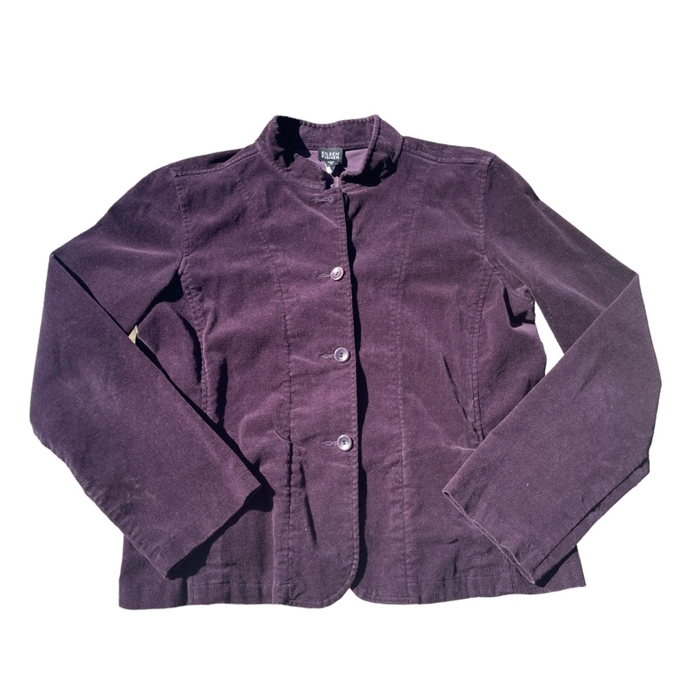 Eileen Fisher Deep Plum Corduroy Blazer